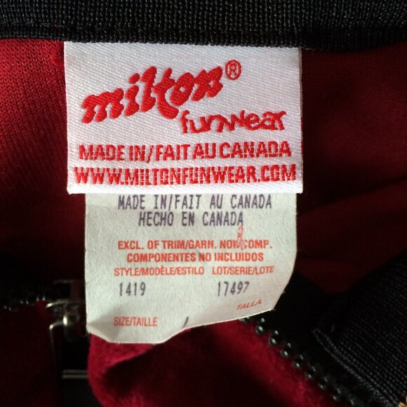 Milton Funwear Canada Mens Jacket Large Red Dreamcatcher Embroidery Full Zip - Picture 3 of 6